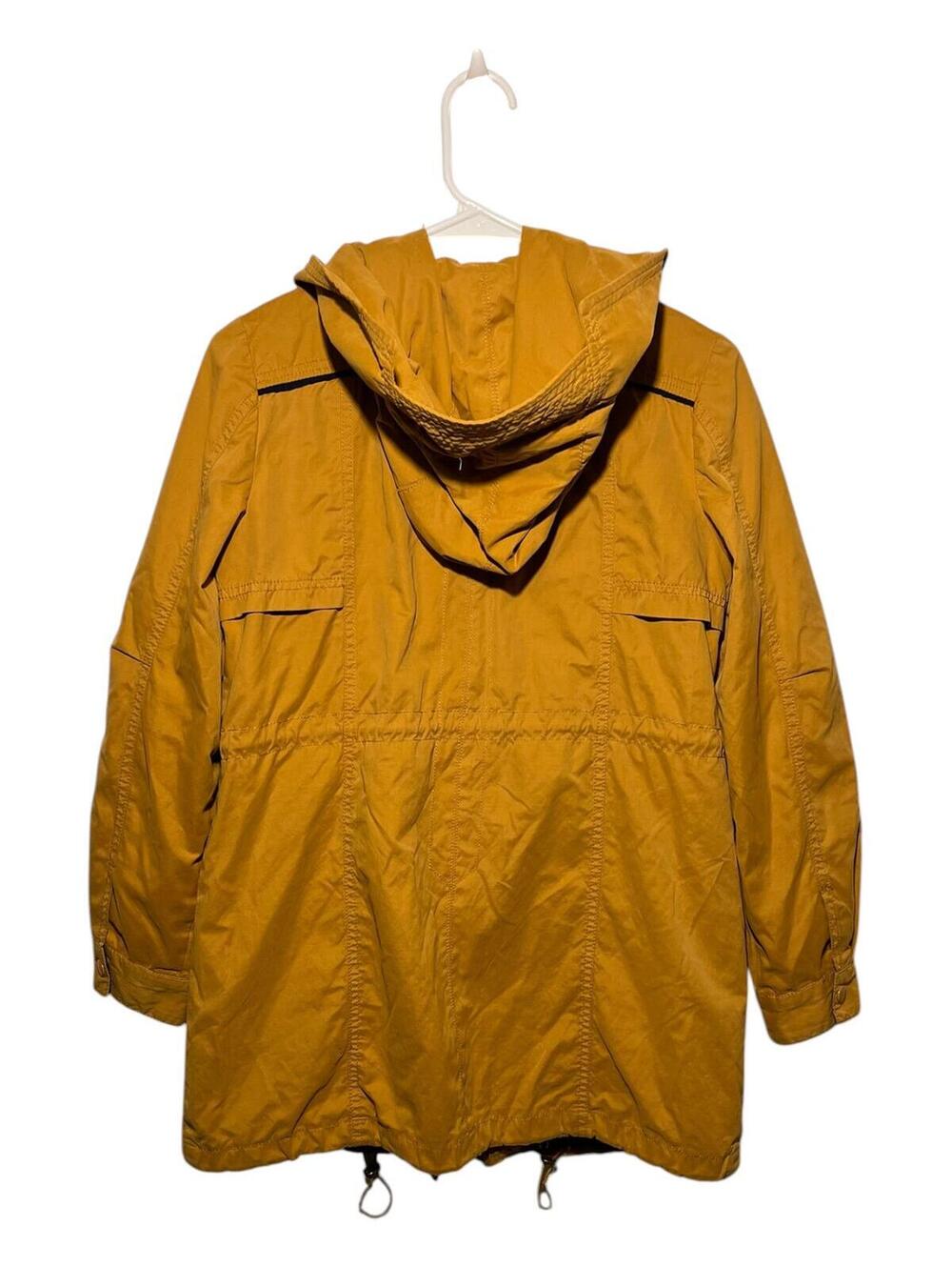 Etam Weekend Mustard Yellow Hooded Lightweight Utility Coat - Size 38 (M) - Picture 3 of 9